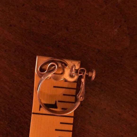 Vintage Sterling Napier Screw-back Hoop Earrings - Picture 8 of 10